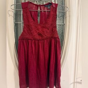 American Eagle Outfitters Red Sleeveless Blouse
